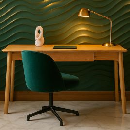 THORNWELL 1 Drawer Office Desk - Medium Oak