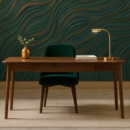 THORNWELL 1 Drawer Office Desk - Dark Oak