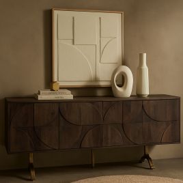 WHITFIELD 4 Door Sideboard - Dark Oak