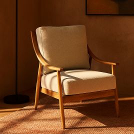WINTON Linen Armchair Natural