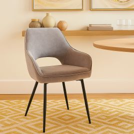 ZEALS Dining Chair Grey - Set of 2