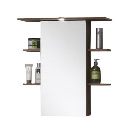 Madrid 1-Door Mirrored Bathroom Storage Cabinet - Plum Tree