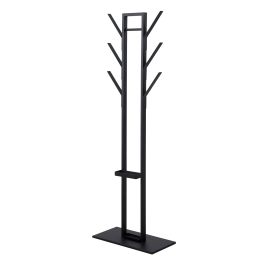 ALLVARIS coat hanger, frame and base matt black powder coated Steel