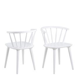 INSA Dining Chair in White Set of 2