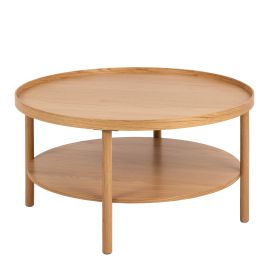 BOLD Round Coffee Table in Oak 80x42cm