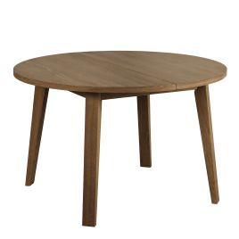 Dining Table - ALINE Round Dining Table Smoked Oak 120cm
