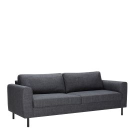 3 Seater Sofa - CALVERA Fabric Sofa - Dark Grey