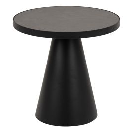 SOIL Round Ceramic Coffee Table in Black 45,7x45cm