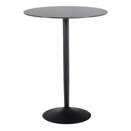 Bar Table - MALTA Round Bar Table Matt Black 80cm