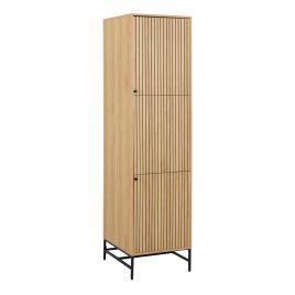 Wardrobe - ARISTA 2 Doors Wardrobe Oak with Black Legs 51cm