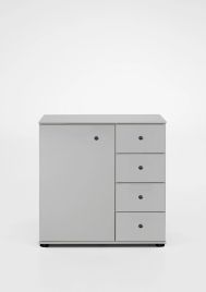 CONWAY 1 Door Sideboard with 4 Drawers - White