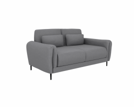 HOXLEY Fabric 2 Seater Fullback Sofa - Gey