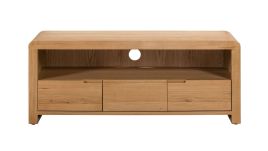 Curve 3-Drawer TV Unit - Oak