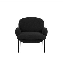 ARONKA Sherpa Fabric Armchair - Black