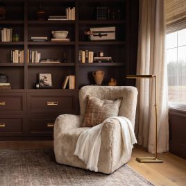 BRAMWELL Faux Fur Armchair - Coyote