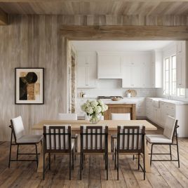 BEAUMONT Wooden Dining Table - Latte