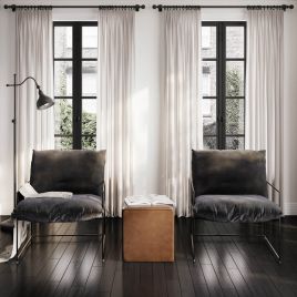 RIVERTON Velvet Armchair - Black