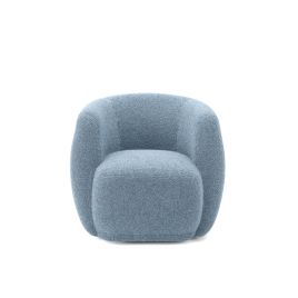 CLAVEN Sherpa Fabric Tub Chair - Blue