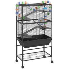 PAWSTER Large Hamster Cage 5 Tier with Storage Shelf