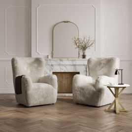 HARVEN Side Table - Stone and Latte