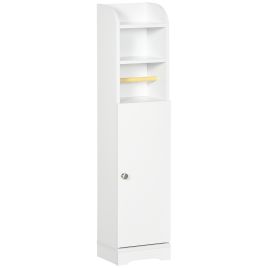 KANSAS Multi Storage Narrow Bathroom Cabinet White
