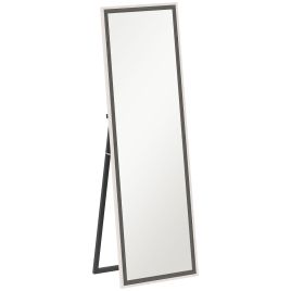 HERON 162.6 cm Two Tone Full Length Mirror White, Grey Tone