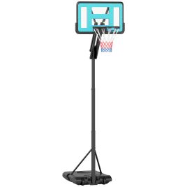 SPORTEDGE Adjustable Basketball Hoop with Weighted Base and Shatterproof Backboard