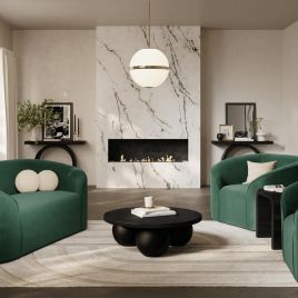 KENVORA Bendcrete Coffee Table - Black