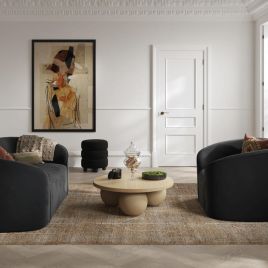 KENVORA Bendcrete Coffee Table - Calico