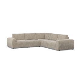 Corner Sofa - GRAZ Fabric 5 Seater Left Hand Facing - Pearl