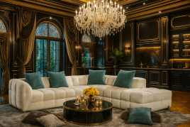 ORSENA Fabric 5 Seater L Shaped Corner Sofa - Beige - Right Hand Facing