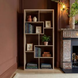 QUEVEN Wooden Shelving Unit - Light Wash