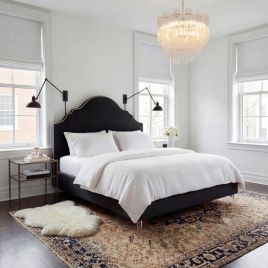 QUIVRA Double Fabric Bedframe - Onyx