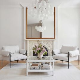 RADMORE Glass Coffee Table - White