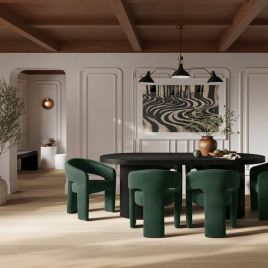 ROSAVELLE Wooden Dining Table - Black