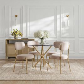 SMIREN Velvet Dining Chair Set of 2 - Loaf