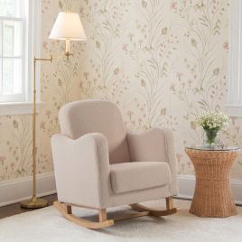 SERENZA Teddy Fabric Nursing Chair - Oat