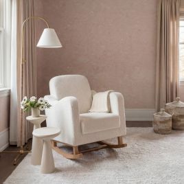 SERENZA Boucle Fabric Nursing Chair - Off White