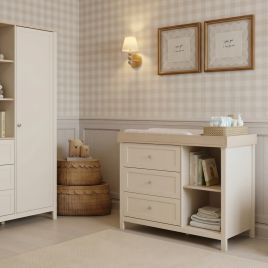 WAYBORNE Wide Toddler Changing Unit Drawers - Cashmere