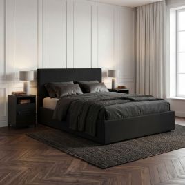 WESTMERE Kingsize Ottoman Storage Bedframe - Onyx