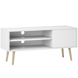 HERON TV Stand up to 55 Inches TV Unit White