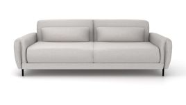 HOXLEY Fabric 3 Seater Fullback Sofa - Cream