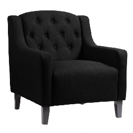 Luxury Redefined Escondido Stylish Decor Fabric Armchair Classic Comfortable in Black