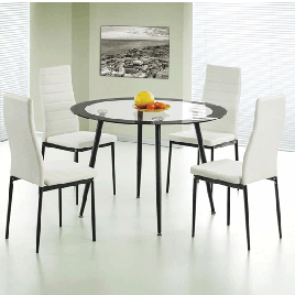 Eden Dining Chairs in Synthetic Leather - Set of 4