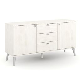 Alessia Medium Sideboard with 2 Doors 3 Drawers - White