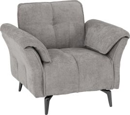 Bellagio 1 Seater Sofa - Grey Fabric