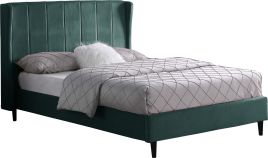 Amelia 4ft6 Double Bed - Green Velvet Fabric