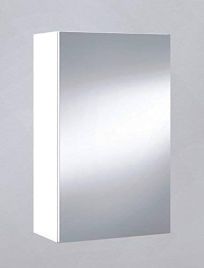 Marvinova 400mm White And Mirrored 1 Door Wall Mounted Bathroom Cabinet - White