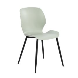 VERO Set of 2 Plastic Kitchen Chairs - Light Green