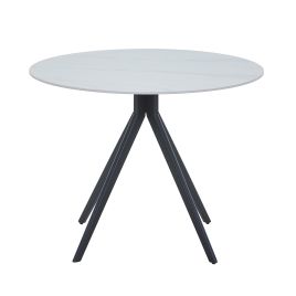 NEXO Round Dining Table with Gloss White Stone Top